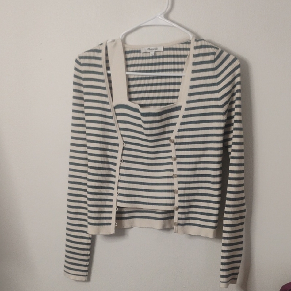 Madwell Cropped Cardigan Sweater Set